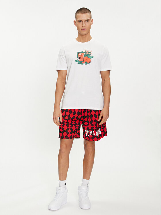 Puma Puma T-Shirt Graphics Spritz 625414 Biały Regular Fit