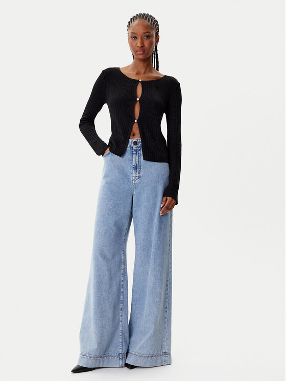 Morgan Morgan Kardigāns 252-MIZOR Melns Slim Fit