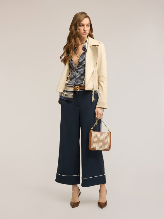 Motivi Motivi Giacca in similpelle R314Q101135N003 Crema Regular Fit