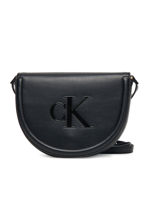 Calvin Klein Torebka Bold Ck Saddle Crossbody LV04F3221G Czarny