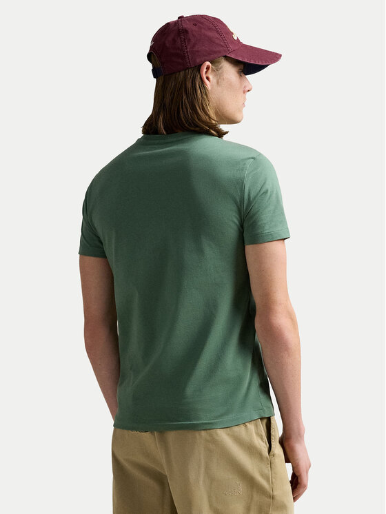 Polo Ralph Lauren Polo Ralph Lauren Majica 710671438432 Zelena Custom Slim Fit