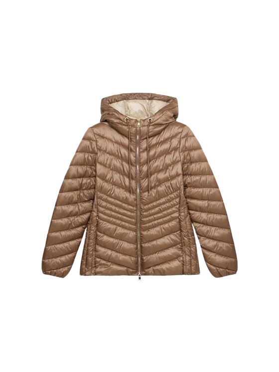 Oltre Oltre Kurtka puchowa F609R001425N022 Écru Slim Fit