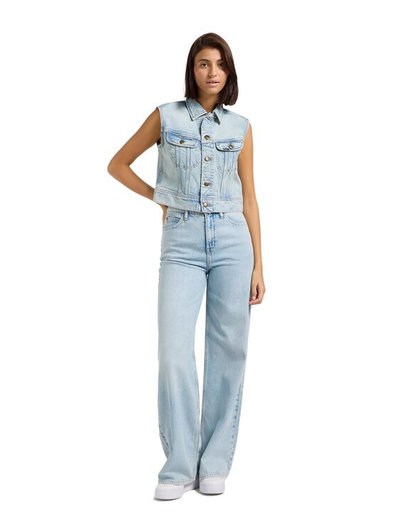 Lee Lee Kamizelka 112363461 Niebieski Regular Fit