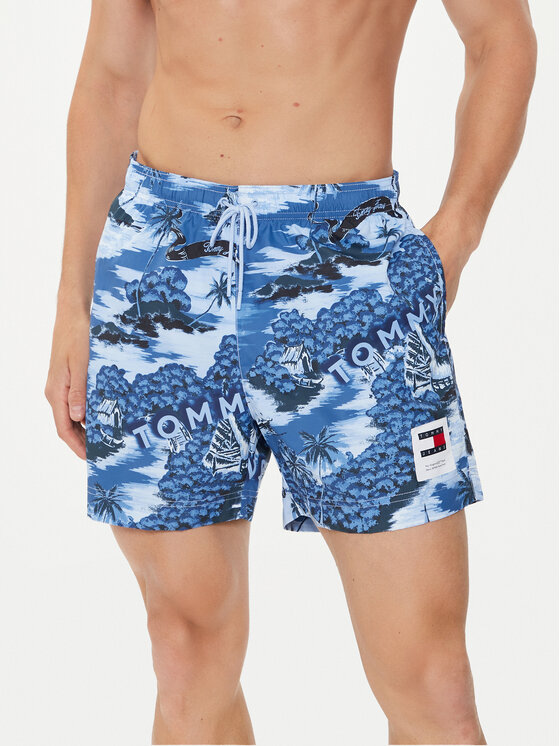 Pantaloni scurți pentru înot Tommy Hilfiger Bărbați, Mărimea: S, Albastru, UM0UM03150