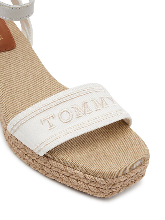 Tommy Hilfiger Tommy Hilfiger Espadrilles Tommy Hilfiger Espad Mid Wedge FW0FW08805 Ekru