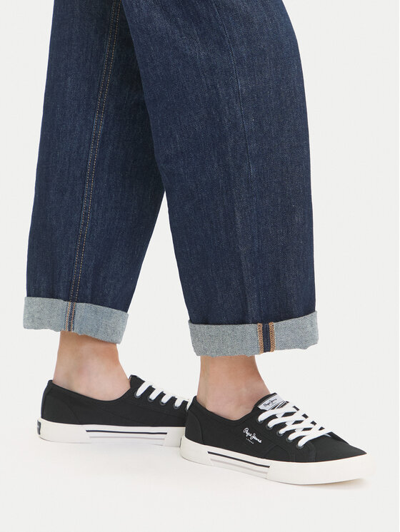 Pepe Jeans Pepe Jeans Tenisówki Brady Basic W PLS31287 Czarny