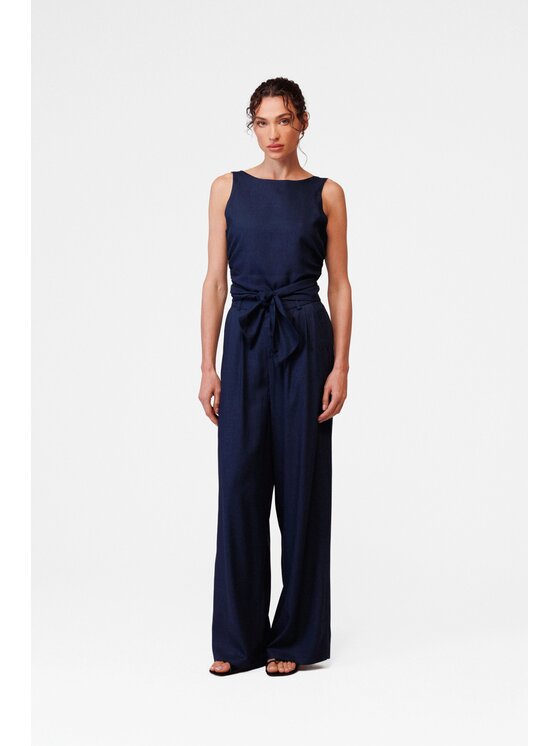 LE POSSÉ LE POSSÉ Pantaloni di tessuto SP Blu scuro