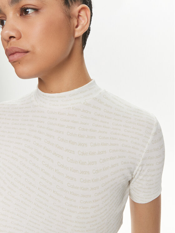 Calvin Klein Jeans Calvin Klein Jeans T-Shirt J20J223169 Bílá Slim Fit
