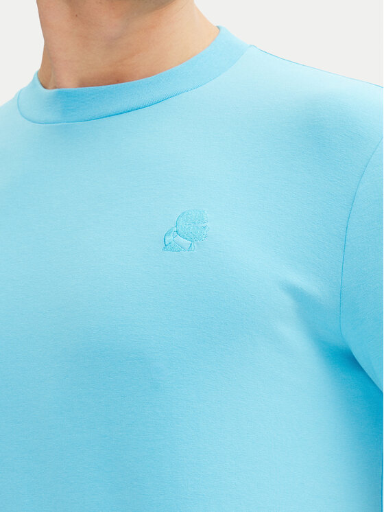 KARL LAGERFELD KARL LAGERFELD T-särk 755750 552221 Türkiissinine Regular Fit