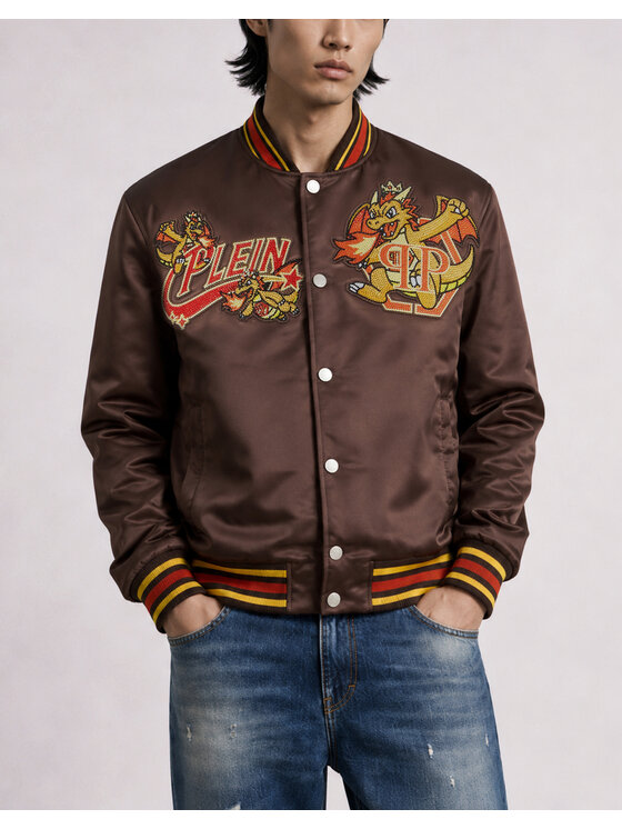 PHILIPP PLEIN PHILIPP PLEIN Bunda bomber 31144 Hnědá Regular Fit