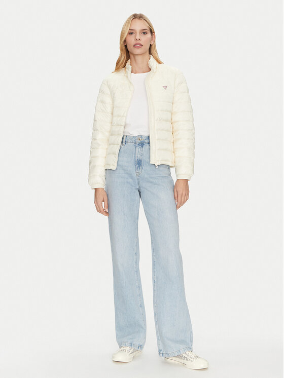 Guess Jeans Guess Jeans Pūkinė striukė W5RL99 WHAB2 Écru Regular Fit