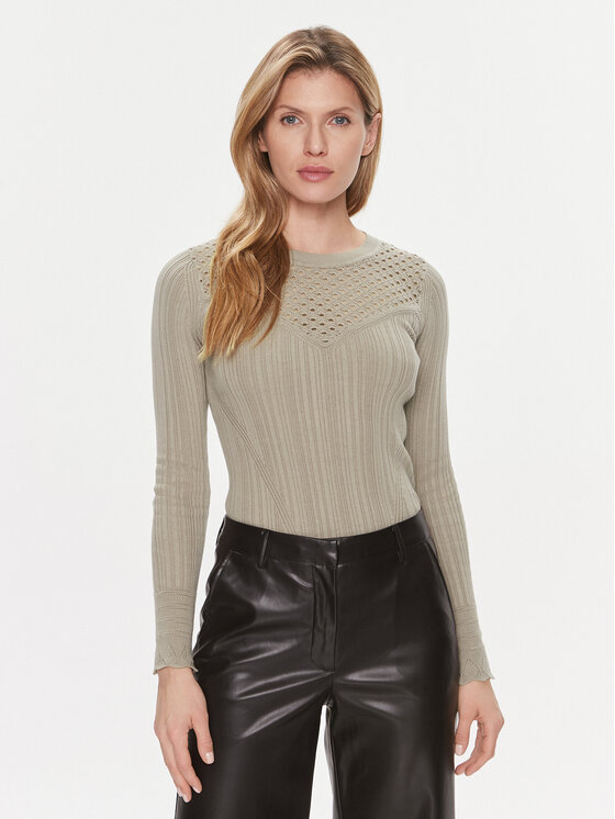 Guess Guess Megztinis Marie Rn Lt W4RR23 Z3C71 Smėlio Slim Fit