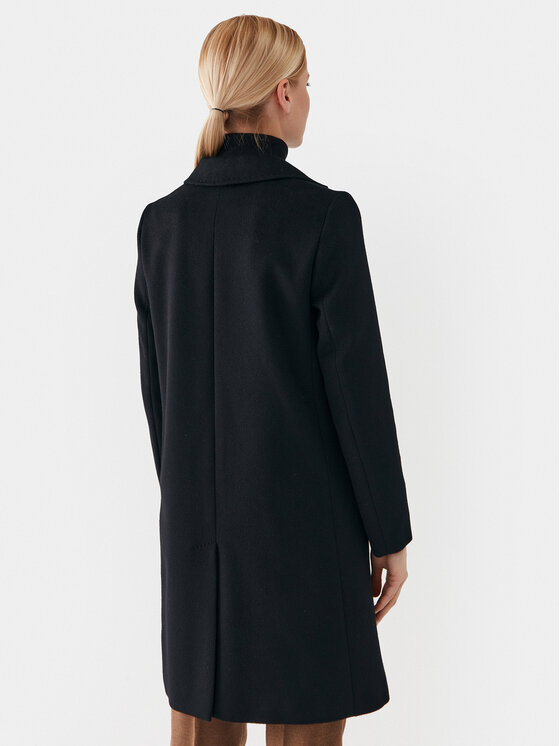 Weekend Max Mara Weekend Max Mara Вълнено палто Tevere 2350161433 Черен Regular Fit