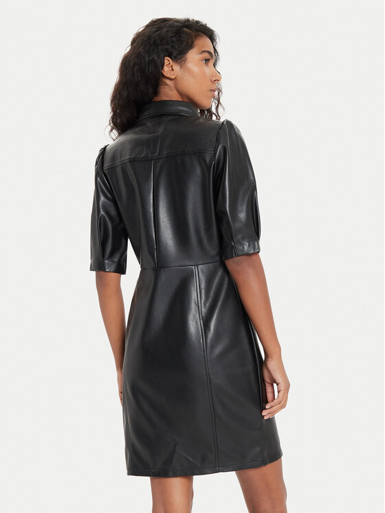 Abito similpelle nero shop