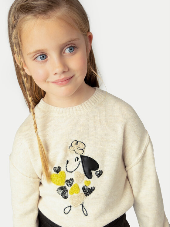 Mayoral Mayoral Sweter 4359 Beżowy Regular Fit