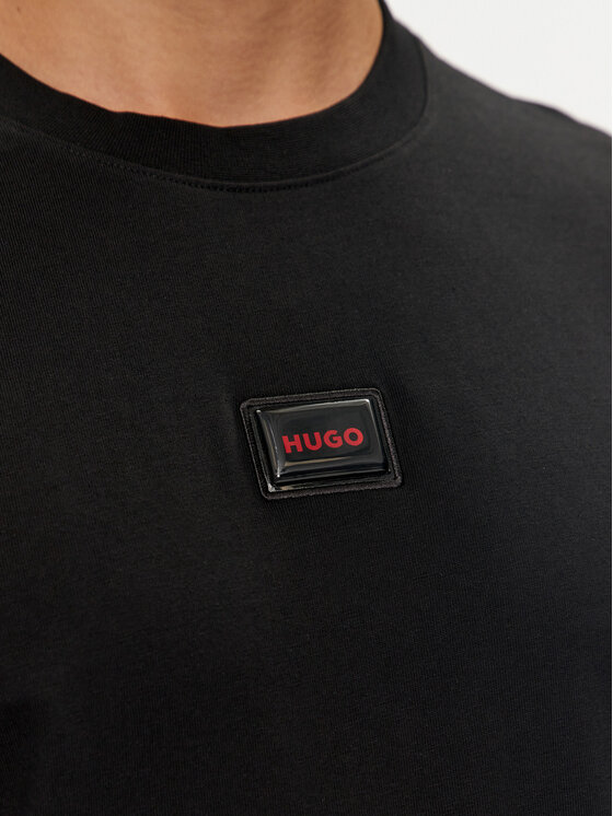 HUGO Hugo Marškinėliai Diragolino_Gel 50528171 Juoda Regular Fit