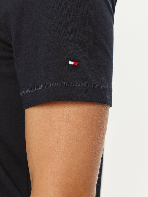 Tommy Hilfiger Tommy Hilfiger Póló Script WW0WW42589 Sötétkék Regular Fit
