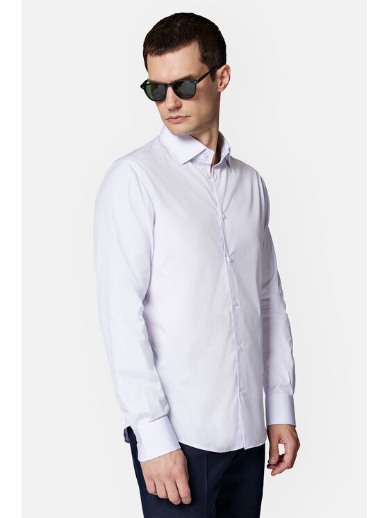 Lancerto Lancerto Koszula Glenys KO051223000011 Fioletowy Slim Fit