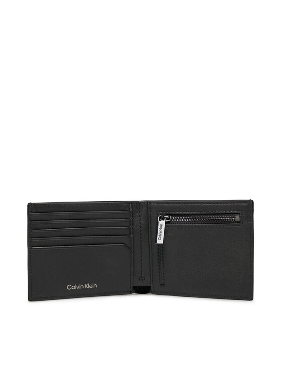 Calvin Klein Calvin Klein Velká pánská peněženka Modern Bar Bifold 5Cc W/Coin K50K511675 Černá