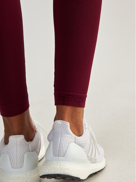 BeShaped BeShaped Legginsy Bezszwowe Femme Force Bordowy Active Fit
