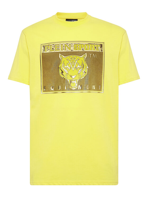 Plein Sport Plein Sport T-Shirt 1503 Żółty Regular Fit