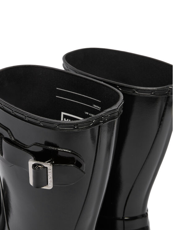 Hunter Hunter Гумени ботуши Original Gloss Short WFS1000RGL Черен