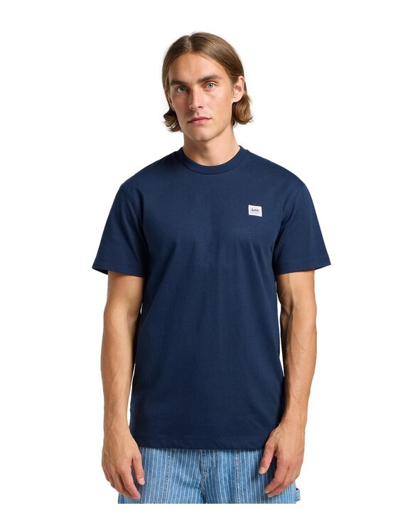 Lee Lee T-Shirt 112364584 Granatowy Relaxed Fit