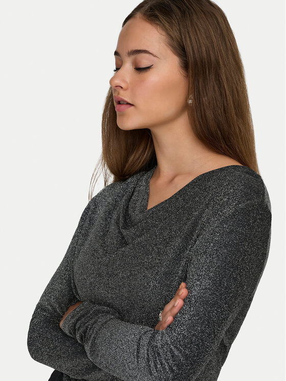 ONLY ONLY Bluzka Rich 15360265 Szary Regular Fit