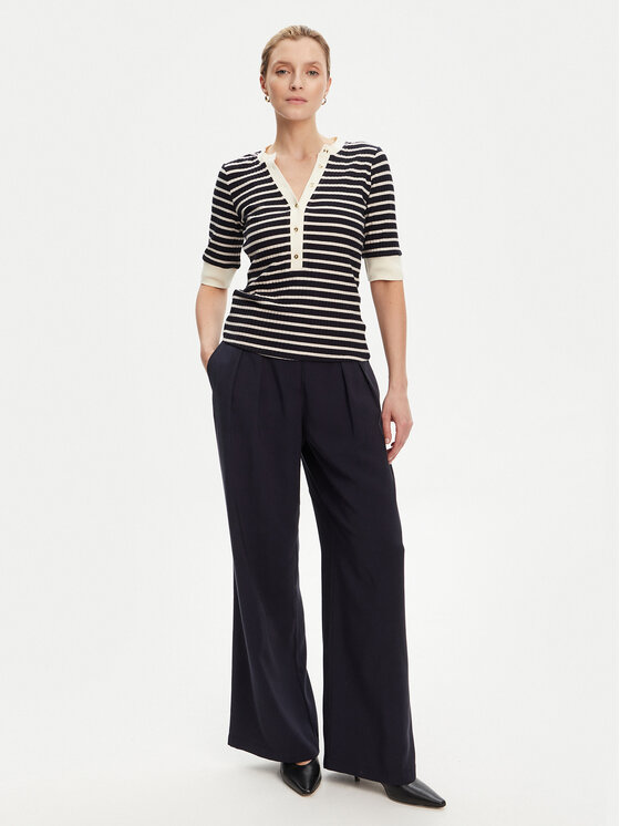 Guess Guess Тениска с яка и копчета W5YP20 KCZ82 Тъмносин Regular Fit