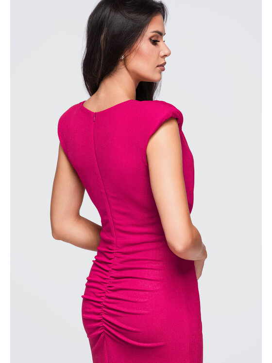 Ombre Ombre Večerní šaty LA-OM-DLR412 Růžová Slim Fit