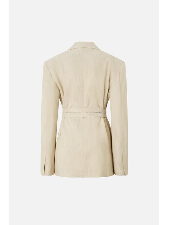 PINKO PINKO Marynarka Emozioni Beżowy Structured Fit