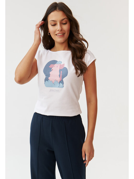 TATUUM TATUUM T-Shirt AMANDA 2 Bílá Classic Fit