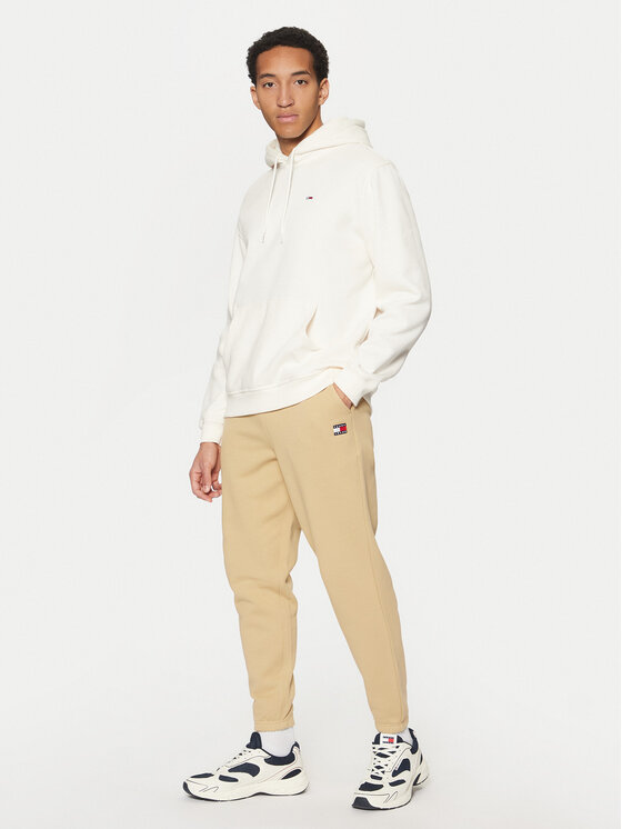 Tommy Jeans Tommy Jeans Spodnie dresowe Badge DM0DM20276 Beżowy Regular Fit