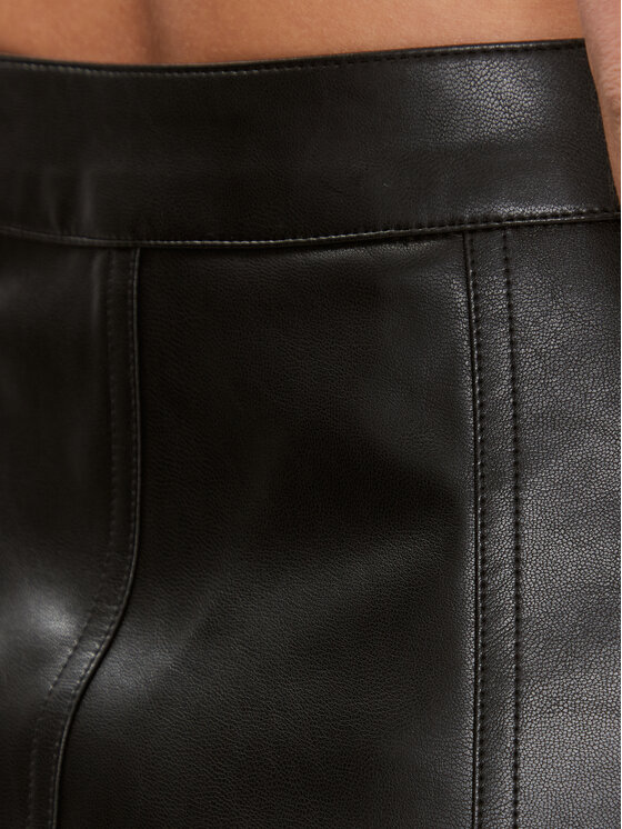 Morgan Morgan Bőr szoknya 232-JSTEEL Fekete Slim Fit