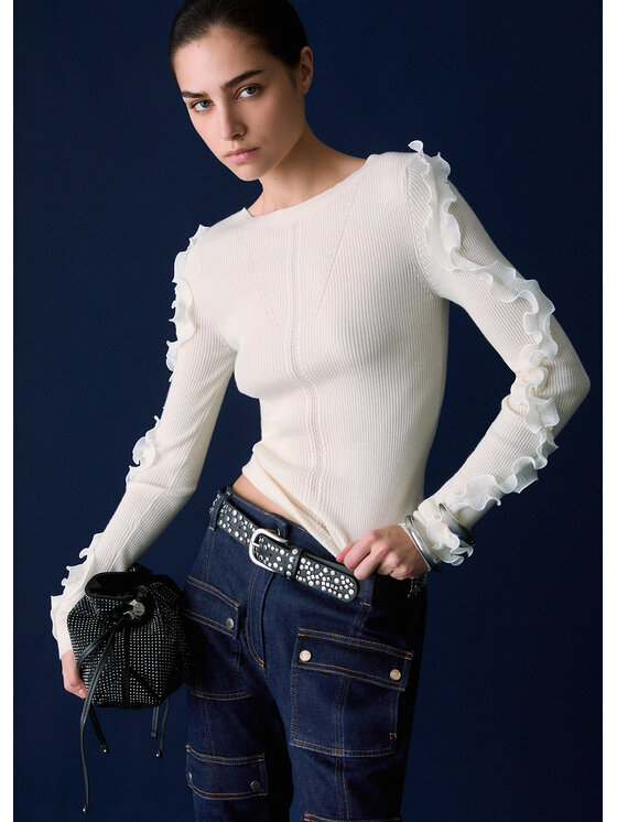 Liu Jo Liu Jo Maglione CF6042MA82O10701 Bianco Regular Fit