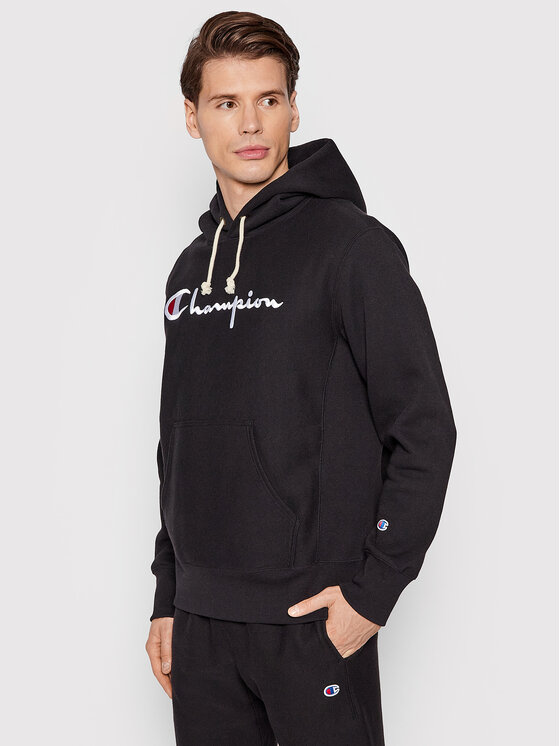 Felpa Script Logo 216499 Nero Regular Fit