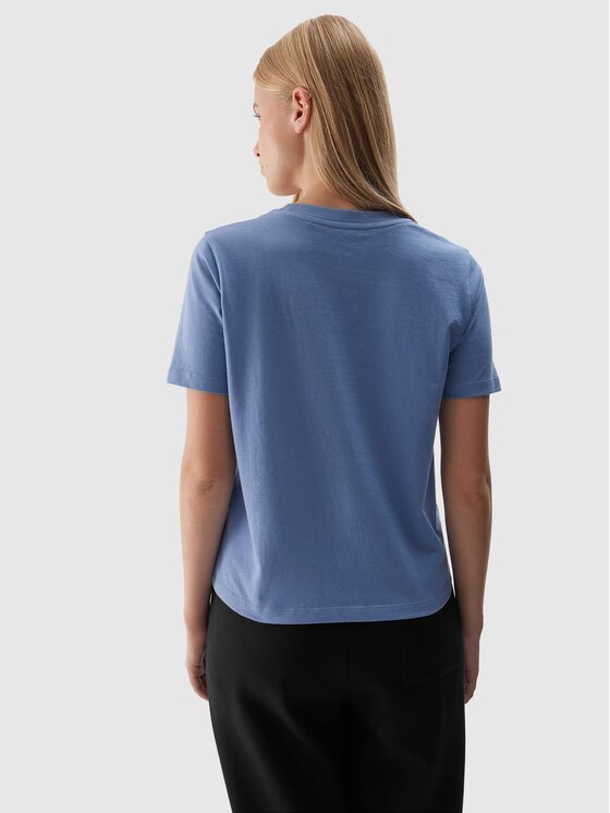 4F 4F T-shirt 4FWAW24TTSHF1650-32S Blu Regular Fit