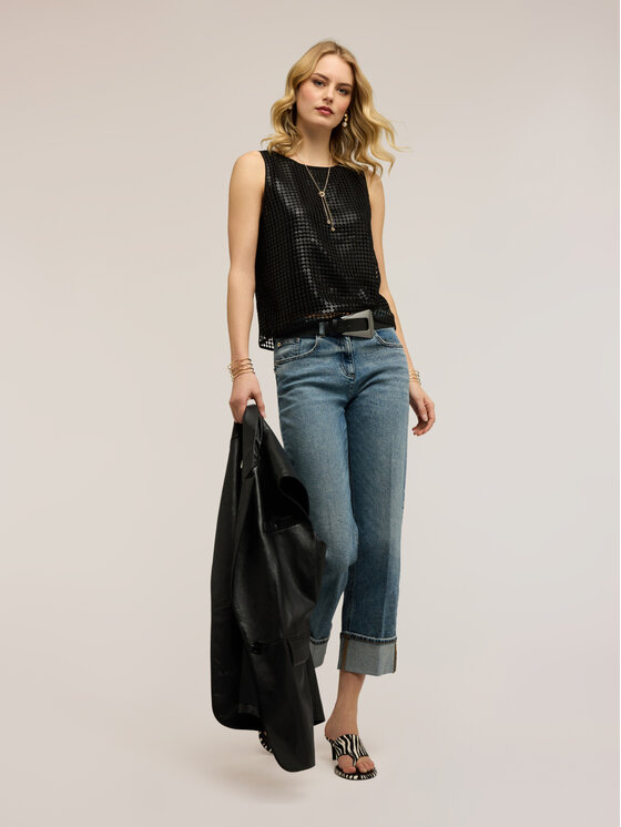 Motivi Motivi Blusa 2030Q101933N033 Nero Regular Fit