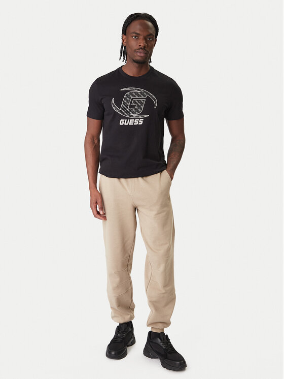 Guess Guess Tričko Z6RI06 I3Z14 Čierna Regular Fit