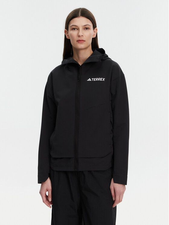 adidas adidas Softshell kabát Terrex Multi IX1487 Fekete Regular Fit