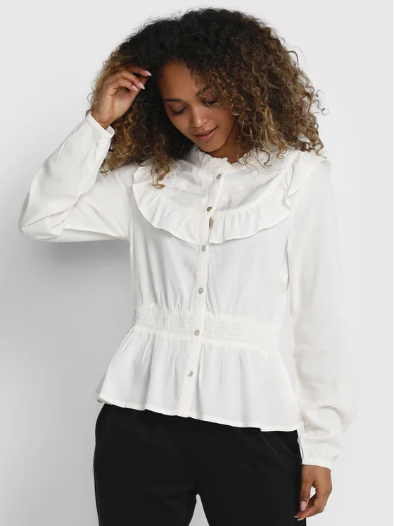Cream Bluse Linta 10610669 Beige Slim Fit