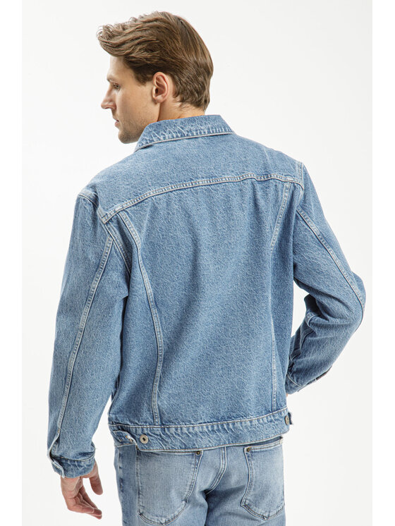 Cross Jeans Cross Jeans Kurtka jeansowa A 320-020 Niebieski Regular Fit
