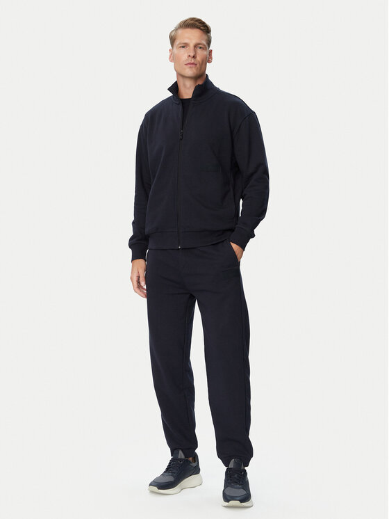 BOSS BOSS Суитшърт Sw Collar 50564104 Тъмносин Relaxed Fit
