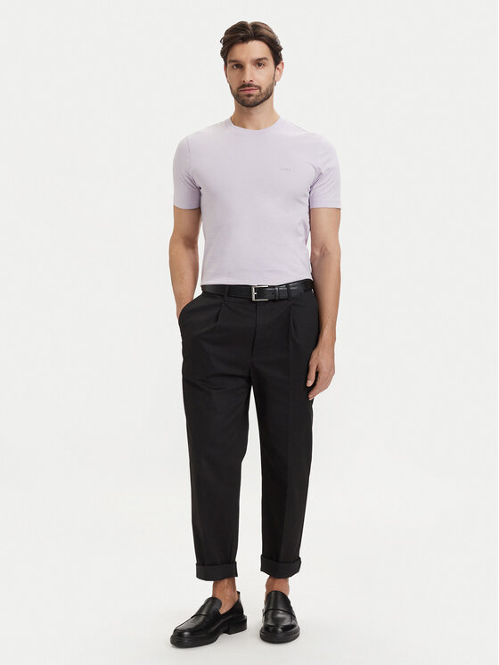 BOSS BOSS T-Shirt Thompson 01 50468347 Fioletowy jasny Regular Fit