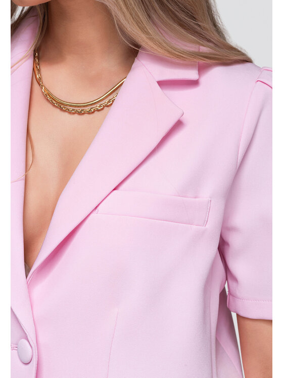 Ombre Ombre Marynarka OW-BL-E0002 Różowy Slim Fit