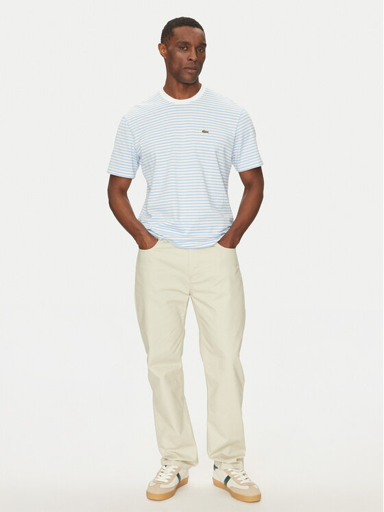 Lacoste Lacoste Majica TH9749 Svetlo modra Regular Fit