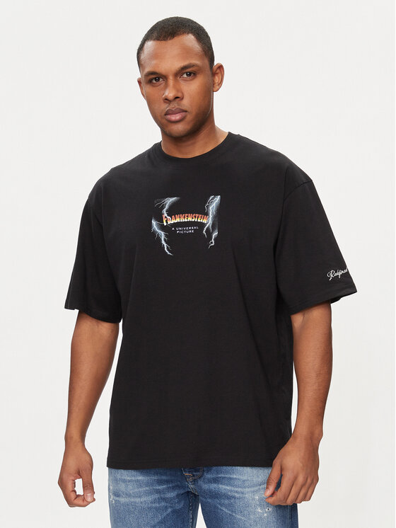 Redefined Rebel Redefined Rebel Tricou Pedro 221166 Negru Regular Fit