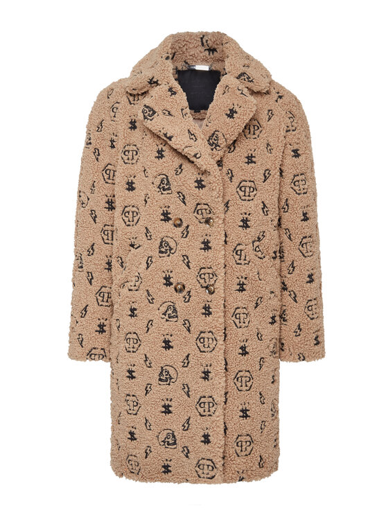 PHILIPP PLEIN PHILIPP PLEIN Cappotto 625 Beige Loose Fit