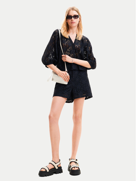 Desigual Desigual Bluza Dharma 24SWBW02 Črna Loose Fit