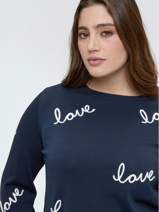 Fiorella Rubino Fiorella Rubino Sweter M127L008402N0Z4 Niebieski A-Line Fit